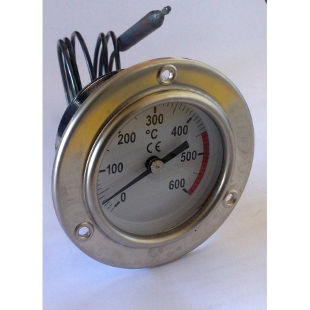 Termometro Flangiato con Capillare Bulbo 0-600°